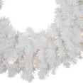 thumbnail image 3 of Northlight 24" Prelit Snow White Artificial Christmas Wreath - Clear Lights, 3 of 6