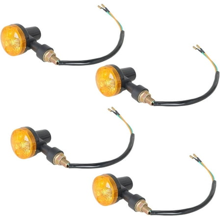 labwork Motorcycle Turn Signal Lights 4 Pcs Front Rear Direction Indicator Lamp 12V Blinker Amber Light Replacement for Most 12V Motorcycle Yamaha Kawasaki Honda Suzuki