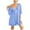 Blue, variant on Women Advanced Sense Ice Silk Pajama Set for Home Nightwear Comfortable Sleepwear Loungewear Outfit Black XXL