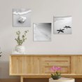thumbnail image 4 of 3 Piece Black White Tropical Sea Sand Beach Picture Canvas Print Ocean Wave Shell Starfish Poster Printed Painting Retro Nature Seascape Wall Art Decor Framed for Living Room Home Decoration, 4 of 6