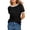 Black, variant on HXWCHs Women's Solid T-Shirt Maternity Fit Classic Women's Crew Neck Tee Featuring Stylish Contrast Trim Detail for Casual Comfort M White
