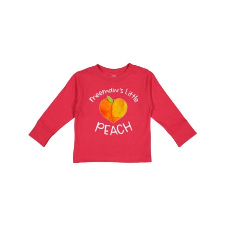 

Inktastic Meemaw s Little Peach Cute Peach Heart Gift Toddler Boy or Toddler Girl Long Sleeve T-Shirt