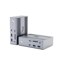 Rosewill 14-in-1 USB C Laptop Docking Station with 100W PD Charging, 4K@60Hz Display, Triple 4K Display,10Gbps Data Transfer & Kensington Lock, Windows, Mac, Android - RHUB-M14