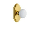 thumbnail image 3 of Grandeur Archyd_Prv_238 Arc Solid Brass Rose Privacy Door Knob Set - Brass, 3 of 6