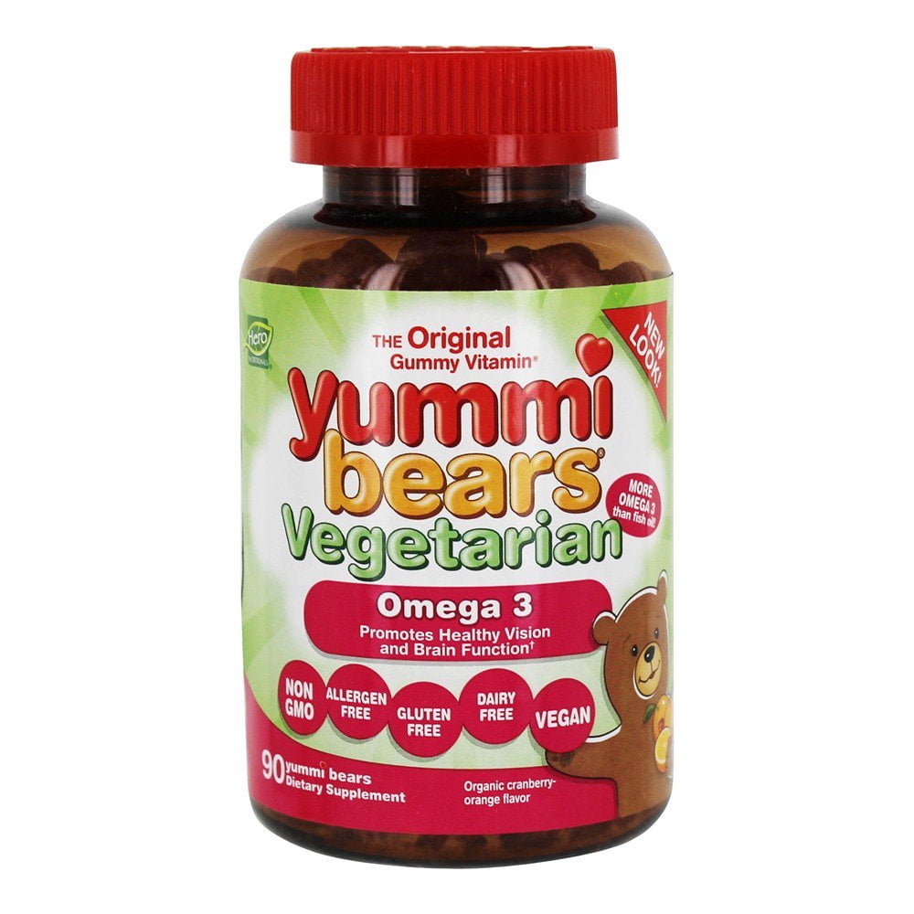 Yummi Bears Vegetarian Omega3 Gummies, 90 Ct