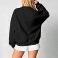 thumbnail image 7 of Womens Sweatshirt Dqueduo Women's Long-Sleeve Solid Color Casual Loungewear Top – Drop Shoulders & Half-Zip Collar Black XL, 7 of 7
