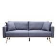 thumbnail image 4 of Dark Gray Sofa Loveseat Linen Style / Living Room Experience with Charging and Pockets, 4 of 5