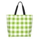 thumbnail image 1 of Easygdp White Green Plaid Bolsas Tote para Mujer, Bolsos de Hombro para Viaje, Bolsos de Mano de Gran Capacidad para Compras y Trabajo, 1 of 8