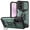 Darkgreen, variant on ELEHOLD Rugged Hybrid Case for Samsung Galaxy A17 5G Heavy Duty with Card Slot Camera Lens Cover Magnetic Metal Ring Holder Kickstand Shockproof Case,Rosegold