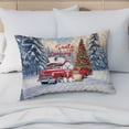 thumbnail image 4 of Santa is Coming Bichon Frise Merry Christmas Xmas Noel Truck Tree Quilt Pillowcase Bichons Dog Lovers Gifts Idea Throw Pillow Cover Bed Home Decor - 02023, 4 of 5
