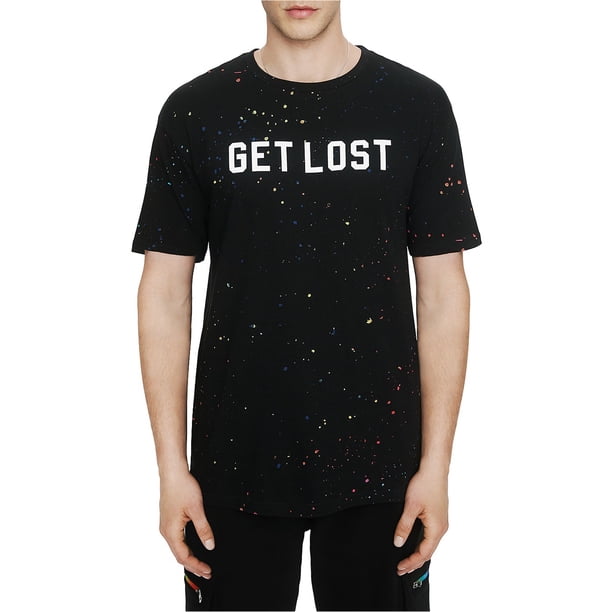 Elevenparis Hombre Get Lost Camiseta gráfica negra S