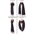 thumbnail image 7 of Cashmere Feel New England Plaid Scarf - 100% Acrylic - Super Soft - Dark Gray, 7 of 7