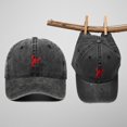 thumbnail image 5 of Byfri Lobster Embroidered Vintage Baseball Cap Washed Cotton Dad Hat for Outdoor Black 56-58cm, 5 of 7