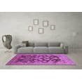 thumbnail image 3 of Ahgly Company Indoor Square Oriental Purple Industrial Area Rugs, 3' Square, 3 of 4