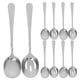thumbnail image 1 of KAKOWELY 1 juego de utensilios de acero inoxidable para servir. Incluye cucharas para servir y cucharas ranuradas para fiestas, cenas, restaurantes y banquetes., 1 of 5