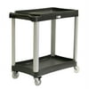 Trinity EcoStorage Commercial Grade 2-Tier Utility Cart, Black