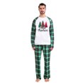 thumbnail image 2 of Hirigin Christmas Matching Pajamas Christmas Tree Print Long Sleeve Shirt and Elastic Plaid Pants Set Loungewear Soft Sleepwear, 2 of 8