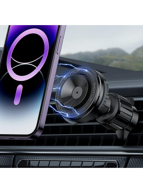 Magnetic Car Mount for MagSafe, O-Mag DriveSafe Air Vent Magnetic Phone Holder for Car, Powerful Magnetic Mount for iPhone 15/14/13/12 Series and MagSafe Case