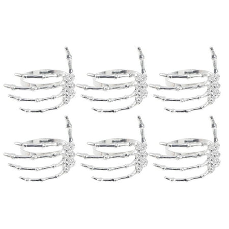 

6Pcs Delicate Halloween Ghost Palm Shaped Napkin Rings Halloween Napkin Rings
