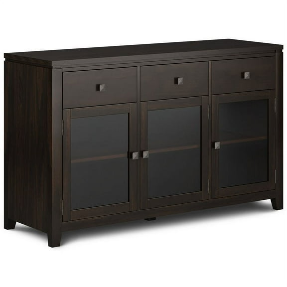 Allora 54"W Contemporary Solid Wood Sideboard Buffet in Mahogany