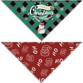 thumbnail image 3 of 2 Pack Christmas Dog Bandanas Double-Sided Plaid Snowman Santa Dog Christmas Bandana for Puppy Costume Christmas Decorations Multiple Sizes Offered Triangle Xmas Pet Scarf Bibs Kerchief Gifts, 3 of 6