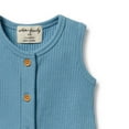 thumbnail image 3 of Wilson+Frenchy Organic Rib Growsuit - Sky Blue (0-3 Months, 4-6 Kg), 3 of 5