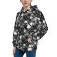thumbnail image 2 of Kdxio Seamless Pattern With Skulls Pattern Kids Boys Girls Zip Up Hoodie 3D Printed Hooded Sweatshirt Hoody Coat with Pocket 7-12 Y-Medium, 2 of 6
