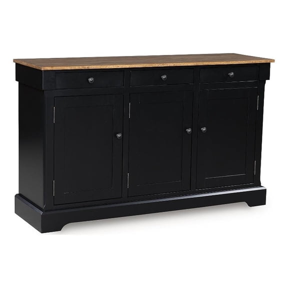 Bowery Hill Modern / Contemporary Wood Black Finish Dining Buffet