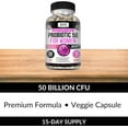 thumbnail image 5 of Kaya Naturals Probiotic 50 Billion CFU for Women & Men, Gut & Digestive Support Supplement, 30 Veggie Capsules, 5 of 5