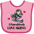 thumbnail image 3 of Inktastic Skiing Beagle Puppy Skier Boys or Girls Baby Bib, 3 of 4