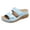 Sky Blue, variant on Womens Open Toe Wedge Sandals Double Adjustable Straps Orthopedic Arch Support Slip on Comfortable Walking Summer Slides Sky Blue Size 9