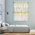 thumbnail image 5 of Yellow Polka Dot Kitchen Curtains Sets for Windows 36 Inch Length, Ombre Abstract White Monochrome Rod Pocket Window Treatments Tier Curtains and Valances Set for Bedroom/Bathroom, 5 of 8