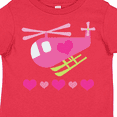 thumbnail image 4 of Inktastic Valentine Pink Heart Helicopter Boys or Girls Toddler T-Shirt, 4 of 5