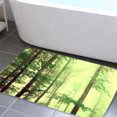 thumbnail image 5 of Misty Green Forest Flannel Bath Mat 16x24 Inches, Soft Absorbent Non-Slip Bathroom Rug, Machine Washable Floor Mat for Shower, 5 of 7