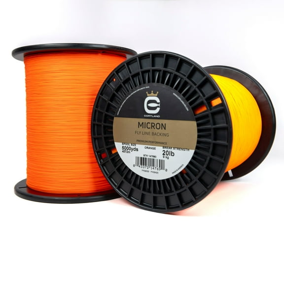 Cortland Micron Fly Line Backing, 20 Lb, 100 Yds, Orange - 147348