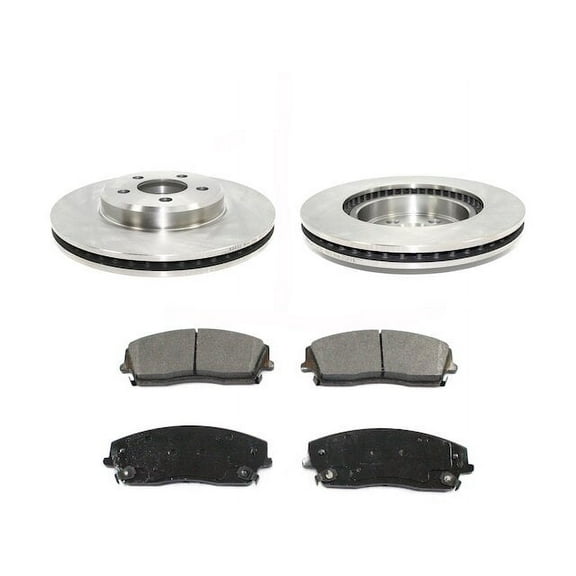 Front Brake Pad and Rotor Kit - Compatible with 2018 - 2020 Dodge Charger 3.6L V6 2019