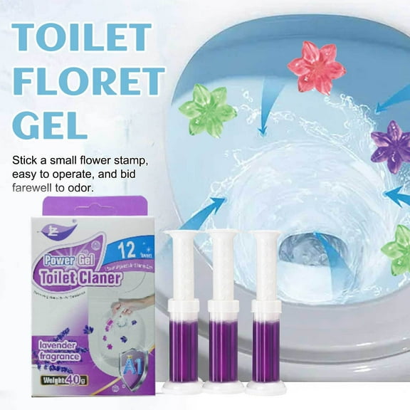 Cleaning Toilet Gel with Toilet Bowl Gel Stamp Kit for Hygiene and Odor Control