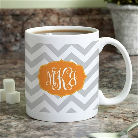 Personalized Chevron Monogram Coffee Mug
