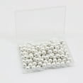thumbnail image 4 of Qucyy 100 Pcs Faux Perles Punaises en Plastique Tête Ronde Punaises de Pouce Punaises Décoratives Punaises de Pouce pour Tableau d'Affichage Liège Blanc, 4 of 4