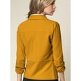 thumbnail image 4 of Made by Johnny Women's 3/4 Sleeve Blazer Open Front Cardigan Jacket Work Office Blazer S MUSTARD, 4 of 6