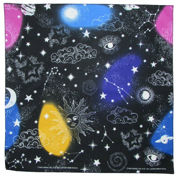Bandanna Co Novelty, Celestial Glow, 22" x 22" (2nd)