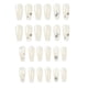 thumbnail image 1 of Uñas francesas a presión, uñas postizas medianas, uñas transparentes para mujeres, 1 of 5