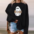 thumbnail image 6 of Lovskoo 2024 Halloween Round Neck Sweatshirts for Women Pumpkin Coffee Graphic Cute Shirts Fall Crewneck Sweatshirt Basic Tops Black-A, 6 of 9