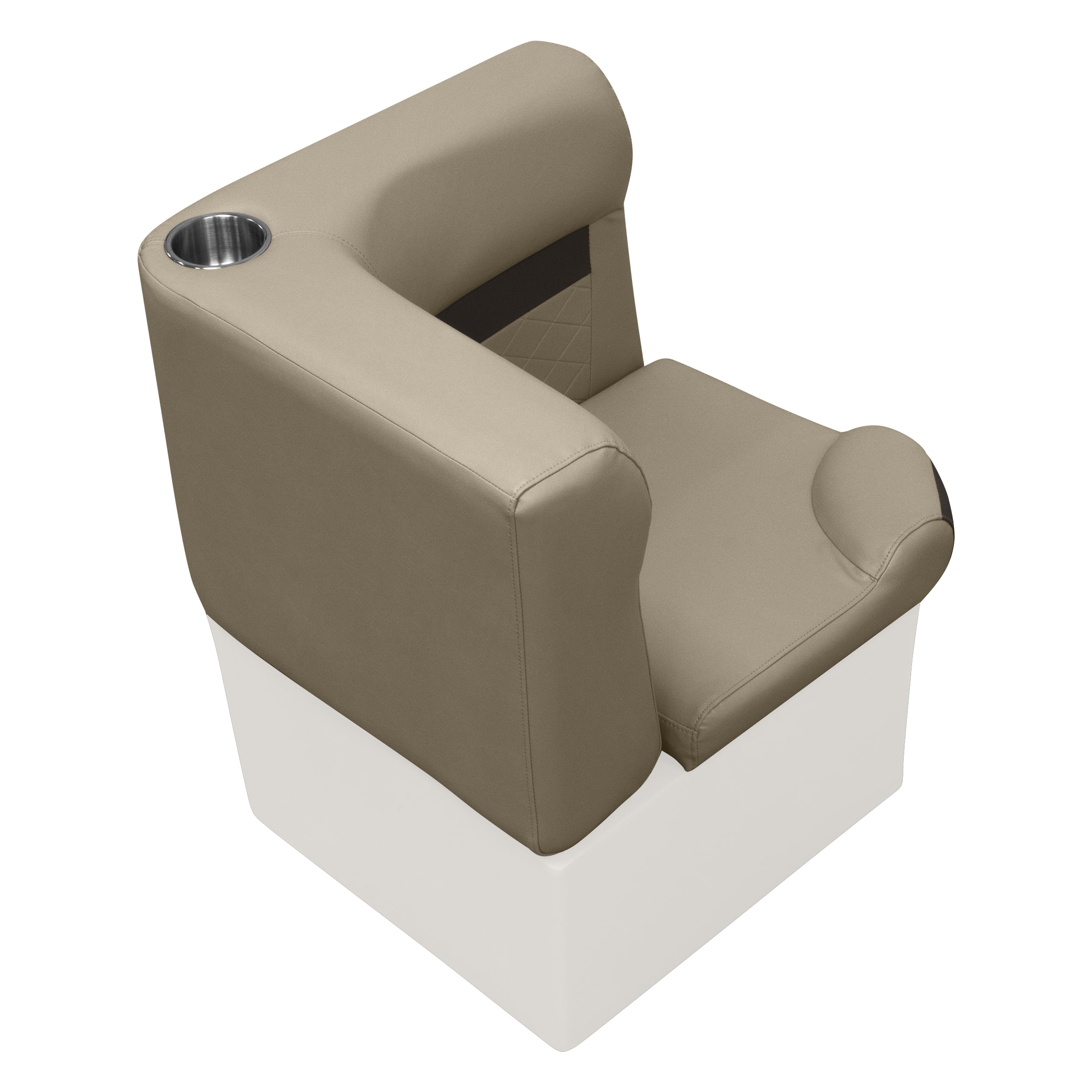Wise DLX133-1900 DLX Series Pontoon Corner Cushion Set - Neutral / Meteor