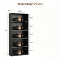 thumbnail image 4 of CONCETTA 5 Shelf Bookcase, 53 Inch Tall Floor Standing Open Bookshelf for Home Office and Living Room, Black, 4 of 8