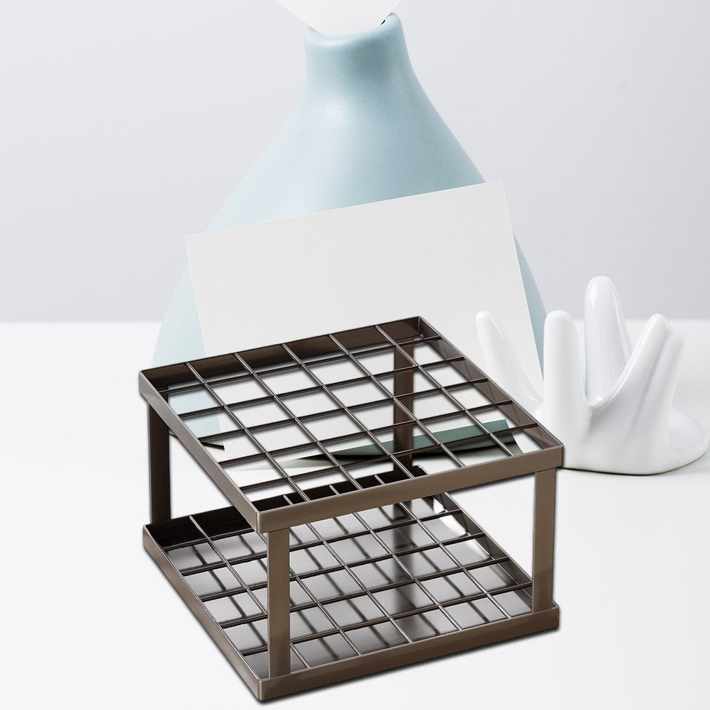 Iron Marker Organizer 36 Holes Paint Brush Holder Square Desktop Storage Box Large Pencil Shelves Makeup Brush Storage Organizer