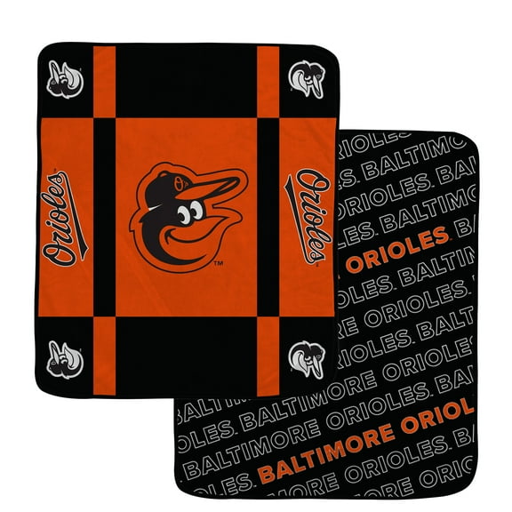 Pegasus  Baltimore Orioles 60- x 70- Reverse Block Double-Sided Ultra Cozy Blanket