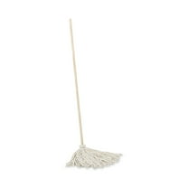 Boardwalk BWK116C 16 oz. Cotton Head Deck Mop with 48 in. Oak Wood Handle - White (6/Carton)