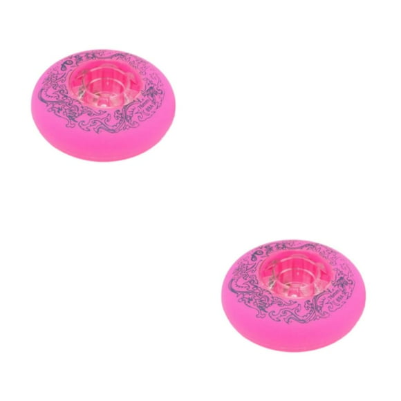 Ruedas de Patinaje en Línea Advancent 2 Piezas Duraderas y Elásticas Freestyles Scroll 80 mm Rosa