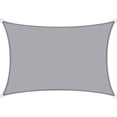 thumbnail image 3 of Vela de sombra rectangular, 2x4m, impermeable y resistente a los rayos UV, color gris, 3 of 5